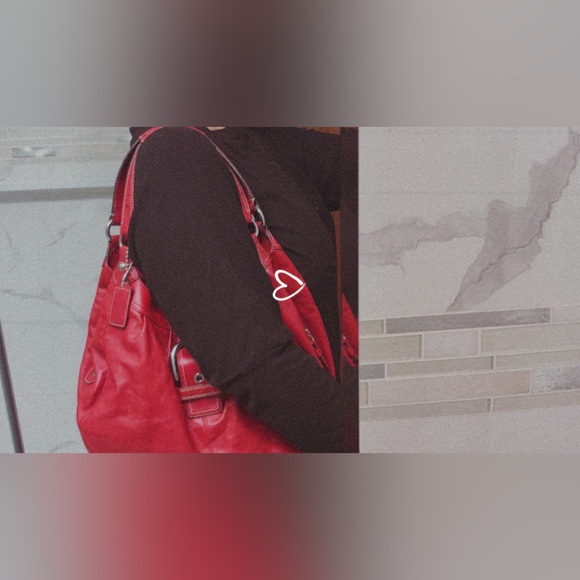 Vintage coach soho buckle red leather bag - Picture 3 of 8